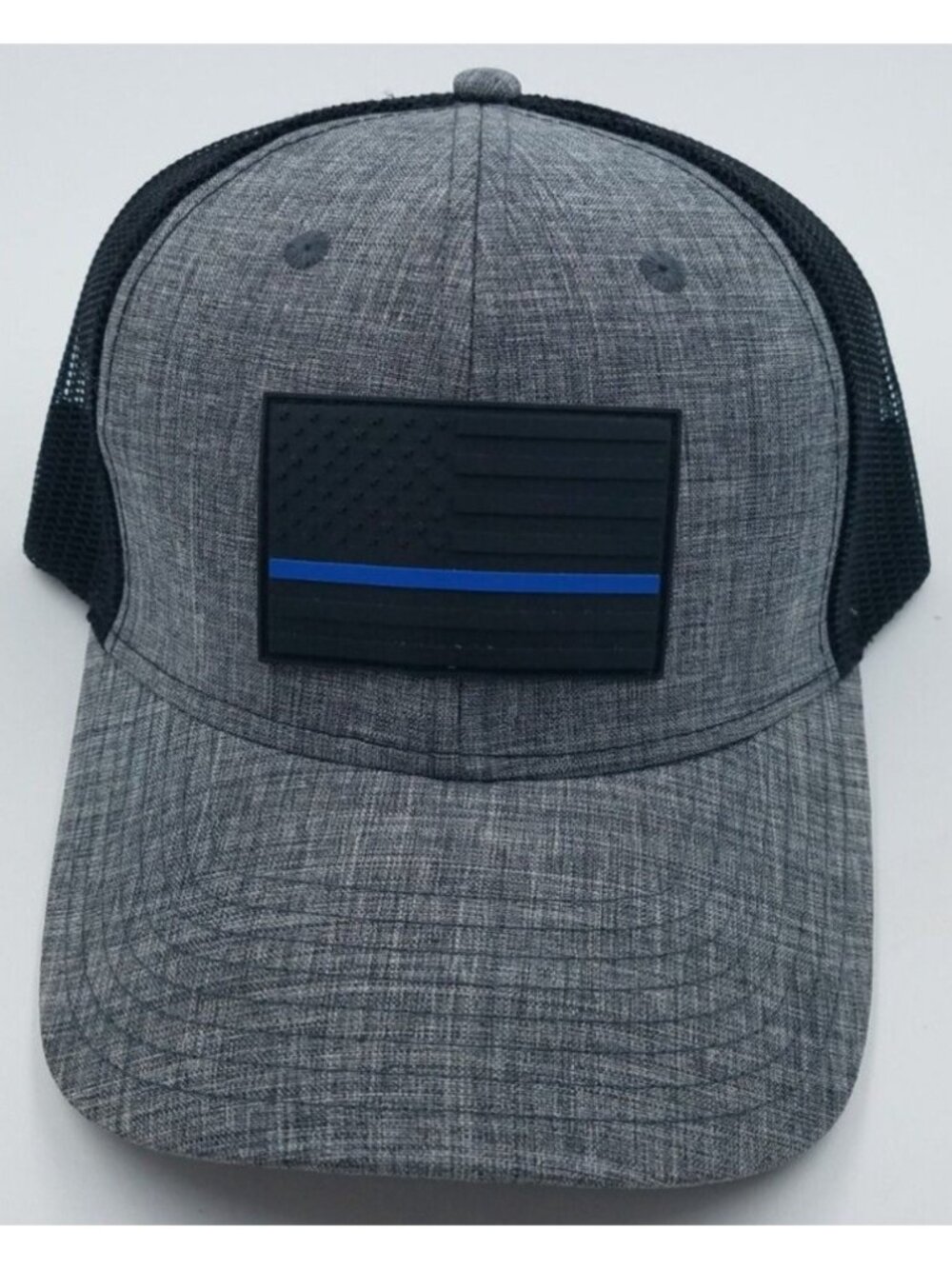 Howitzer The Thin Blue Line Flag Adjustable Snapback Mesh Back Trucker Hat Cap